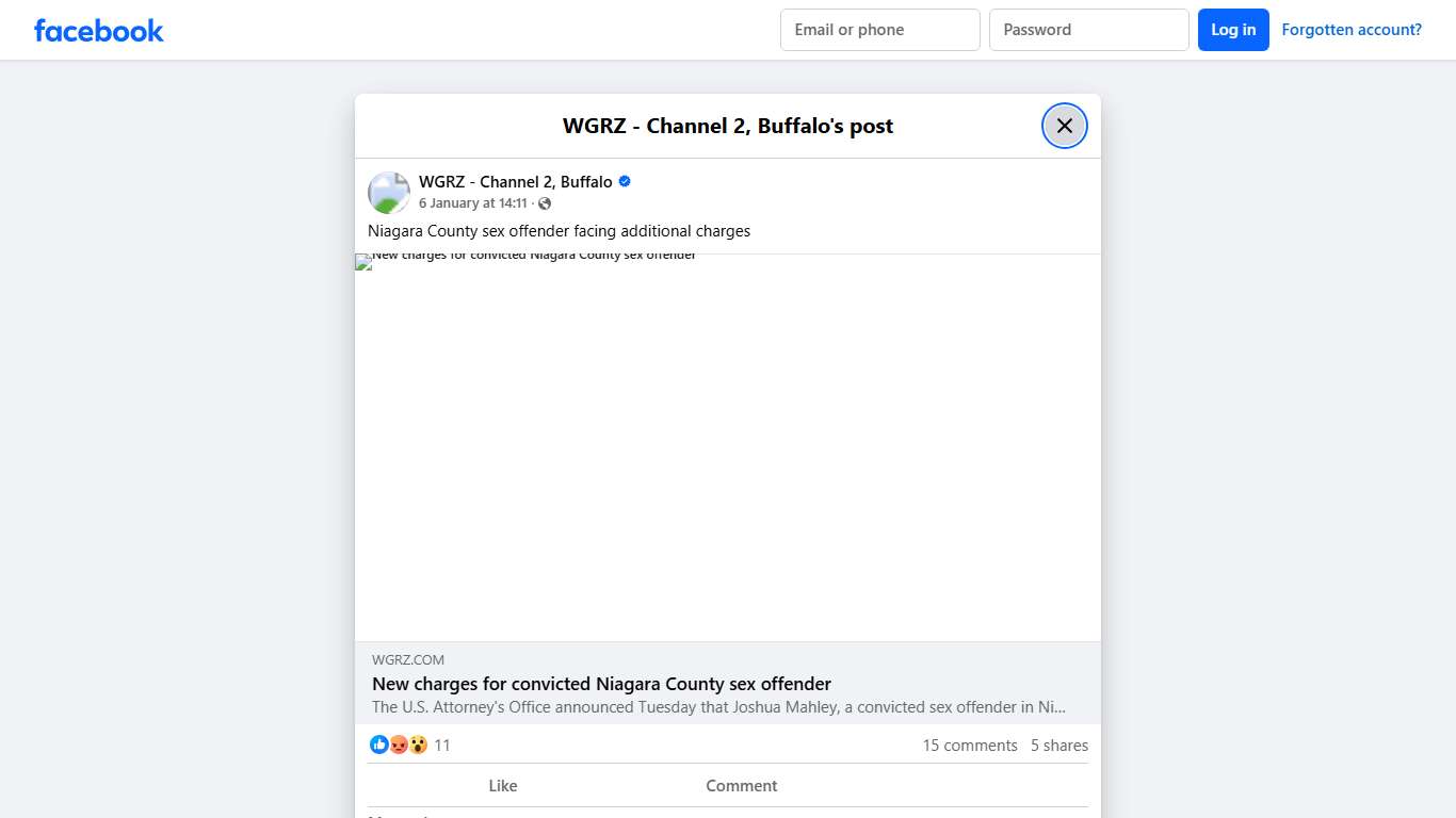 Niagara County sex offender... - WGRZ - Channel 2, Buffalo Facebook