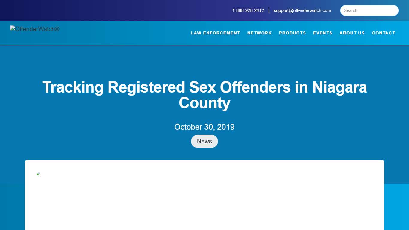 Tracking Registered Sex Offenders in Niagara County OffenderWatch
