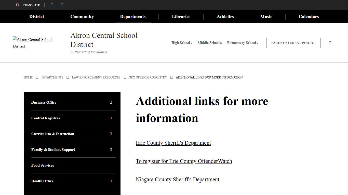 Additional links for more information