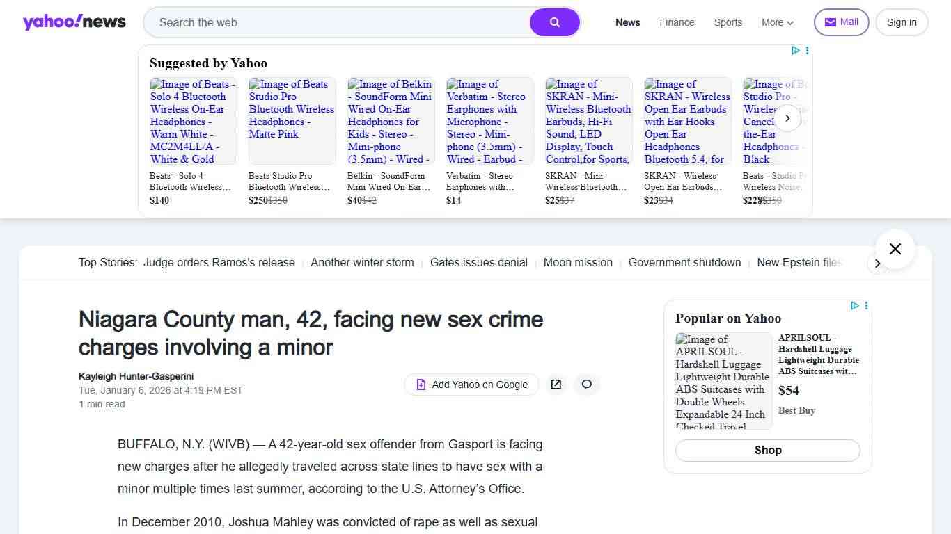 Niagara County man, 42, facing new sex crime charges involving a minor